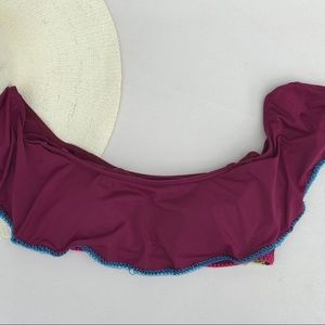 3/$15 Cremieux Off The Shoulder Flutter Swim Top